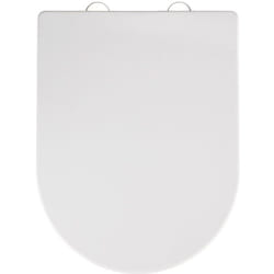 Abattant WC WENKO Calla blanc Easy Close 35,5 x 47 cm abattant wc silencieux design universel thermoplastique anti-bactérien frein de chute en