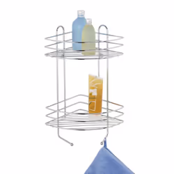 WENKO 15498100 Etagère d'angle Mural Métal Argent