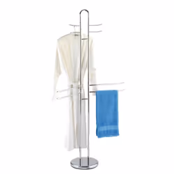 WENKO 15581100 Support de serviette Colonne Argent