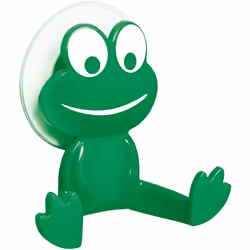 Coloré et évidement pratique - tel est le crochet à ventouse Grenouille vert de WENKO. Avec ce crochet pratique, les serviett ...