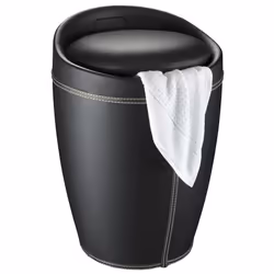WENKO 21774100 panier à linge 20 L Rond Polyester Noir