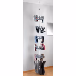 L'étagère télescopique pour chaussures et bottes crée du rangement dans le couloir, dans la cage d'escalier ou dans la buande ...