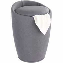 Le tabouret de salle de bain et panier à linge tendance Candy aspect lin est fabriqué en plastique ABS ultra résistant. Avec  ...