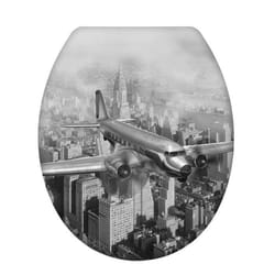 WENKO Old-Time Plane Abattant souple Duroplast Gris