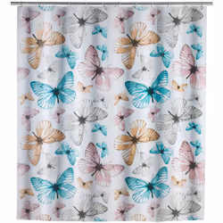 Avec le rideau de douche d'entretien facile Butterfly, apportez une atmosphère tout à fait individuelle dans votre salle de b ...