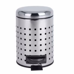 WENKO 22445100, 3 L, Rond, Argent, Acier inoxydable, Plastique, Pédale