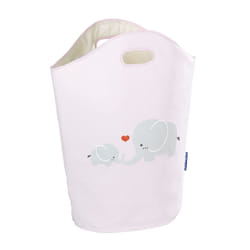 WENKO Kids Elli panier à linge 24 L Ovale Polyester, Polypropylène (PP) Rose