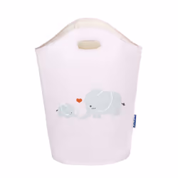 WENKO Kids Elli panier à linge 24 L Ovale Polyester, Polypropylène (PP) Rose