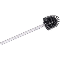 Brosse wc silicone de rechange, Brosse wc noire avec manche transparent bubble, ø 7,5x35 cm, Noir - Transparent - Wenko