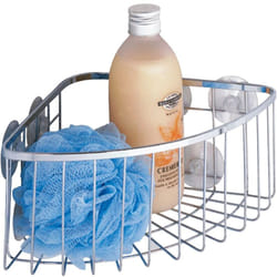 Etagère d'angle douche murale, fixation sans perçage ventouse, Ragusa, Acier inox, 26x10,5x18 cm, brillant - Wenko