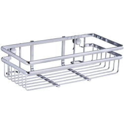 Wenko - tagère murale cuisine Style, Etagère murale cuisine fixation sans perçage possible avec adaptateur Loc, métal, 25x12x7 cm, argent