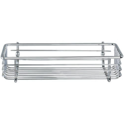 Etagère murale salle de bain droite Milano, panier de douche fixation murale, acier - plastique, 25x6x12 cm, chromé - Wenko