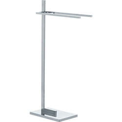 Wenko - Porte-serviettes salle de bain sur pied, Quadro, 2 barres porte serviette, Acier inoxydable, 41x85,5x20 cm, brillant