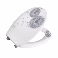 WENKO Astera Abattant souple Duroplast Gris, Blanc
