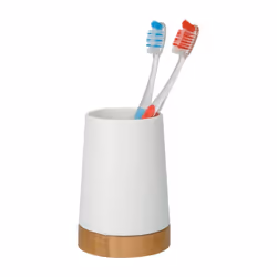 WENKO Gobelet à brosser les dents Bambou céramique