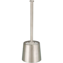 Brosse wc Moretta, brosse wc blanche, Acier inox, ø 12x36 cm, mat - Wenko