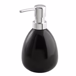 WENKO Distributeur de savon Polaris Black, 95 mm, 90 mm, 162 mm, 376 g