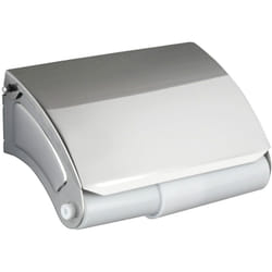 Support papier toilette mural, porte papier toilette avec couvercle, Basic, Acier Inox, 14x7,5x8,5 cm, Brillant - Wenko
