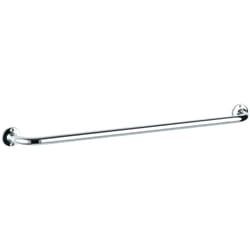 Wenko - Porte serviettes 80 cm inox brillant modèle Basic 86 x 6 cm barre porte-serviettes salle de bain design en acier inoxydable avec vis et