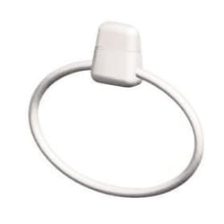 Porte-serviette salle de bain mural - WENKO - Pure - Plastique - Blanc - 275x25x22 cm