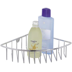 Etagère d'angle douche, étagère angle salle de bain, Genola, Acier, 26x5,5x20 cm, brillant - Wenko