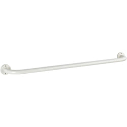 Wenko - Porte-serviettes Basic 80 cm blanc inoxydable salle de bain porte-serviettes mural barre porte-serviettes en acier inoxydable avec vis et