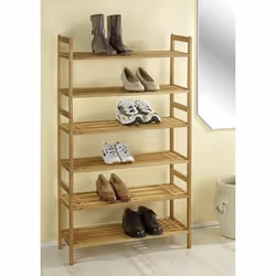 WENKO 18616100 Organisateur pour chaussures Ouvert Noyer
