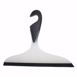 WENKO 18752100, Raclette de douche à une seule lame, Noir, Blanc, Plastique, Caoutchouc, 230 mm, 170 mm