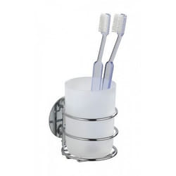 Porte Brosse à Dents - WENKO - Turbo-Loc® - Fixation sans perçage - Acier - Plastique - Blanc brillant