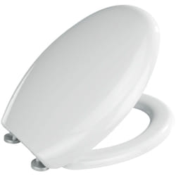 Wenko - Abattant wc avec frein de chute Premium Mira 'Easy-Close', abattant wc clipsable avec fixation en acier inox 'Fix-Clip', Thermoplastique,