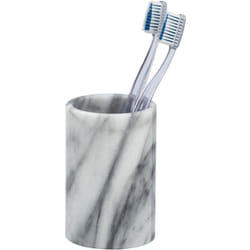 Porte brosse à dent, Gobelet salle de bain, Onyx, marbre, ø 7x12,5 cm, Gris - Wenko