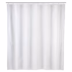 WENKO Rideau de douche Blanc Uni lavable 120 x 200 cm