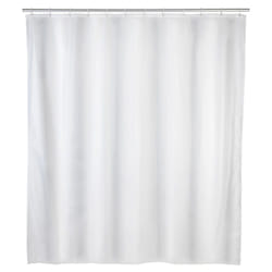 WENKO Rideau de douche Blanc Uni lavable 120 x 200 cm