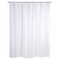 WENKO Rideau de douche Blanc Uni lavable 120 x 200 cm