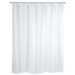 WENKO Rideau de douche Blanc Uni lavable 120 x 200 cm