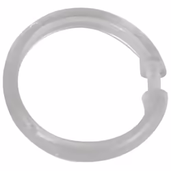 Le pratique set de 12 anneaux pour rideau de douche est fabriqué en matière plastique robuste. Les anneaux conviennent parfai ...