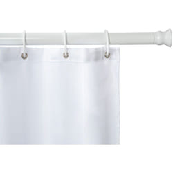Barre de douche extensible extra épaisse Wenko 110 à 245 cm, Installation sans perçage, Aluminium inoxydable - plastique, 28 mm x 110-245cm, Blanc