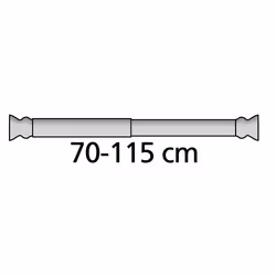 WENKO Barre De Douche Blanc 70-115cm