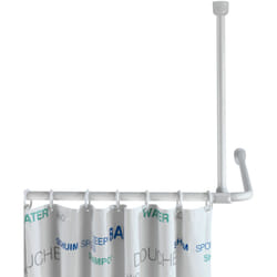 Wenko - Barre de douche 57 cm blanc support plafond aluminium barre de douche télescopique barre de douche plafond barre de douche blanche fixation