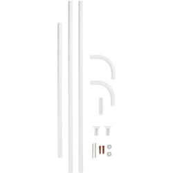 Wenko - Barre de douche d'angle universelle Longueur adaptable avec 3 possibilités de combinaison, Matériel de fixation inclus, Aluminium inoxydable,