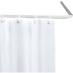 Wenko - Barre de Douche Angle Universelle tringle douche angle, longueur adaptable avec plusieurs combinaisons en l ou u, à percer, Aluminium