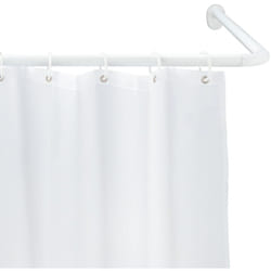 Wenko - Barre de douche blanche 25 mm aluminium avec fixation universelle extra forte et extensible pour baignoire et douche en l support de rideau