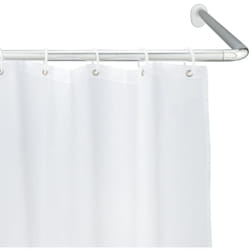 Wenko - barre de douche chromée 25 mm pour douche et baignoire angle universelle en aluminium antirouille avec fixation solide à vis et chevilles