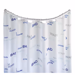 WENKO Barre de douche ronde, Tringle à rideau de douche courbé, Blanc, Aluminium