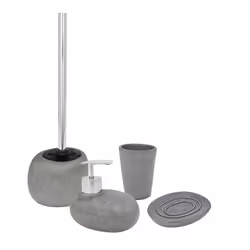 WENKO Black & White Gobelet à dents Pebble Stone Gris