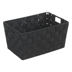 WENKO Panier de salle de bains Adria S, noir plástico tejido