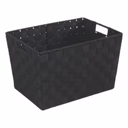WENKO Panier salle de bain Adria rangement salle de bain M Polypropylène 35x25.5x22 cm noir