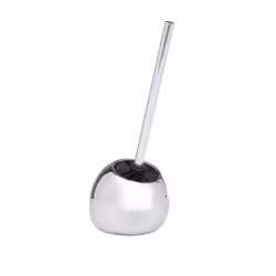 WENKO Polaris Chrome, Support et brosse pour toilettes, Chrome, Vitrocéramique, Modem, 190 mm, 146 mm