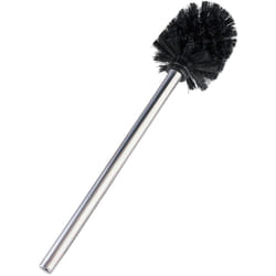 Brosse wc de rechange pour porte-brosse wc avec manche en acier inox brillant, Polypropylène, ø 8x35 cm noir - Wenko