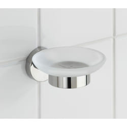 Wenko - Porte savon Bosio Shine, porte savon mural, acier inox, 11x5,5x13 cm, brillant